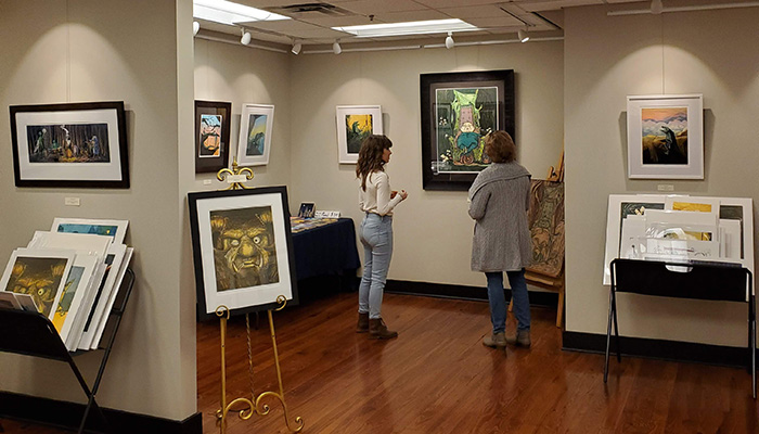 an art gallery