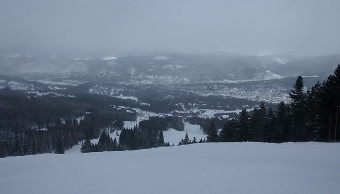 snow on mountain